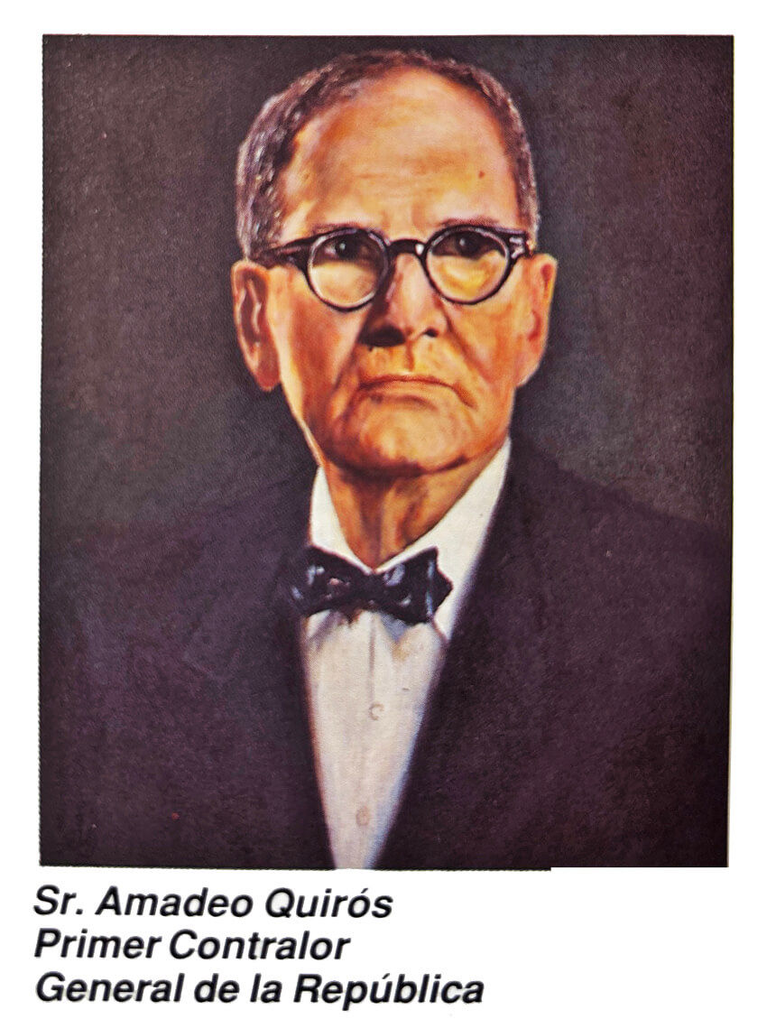 Foto de los señores Amadeo Quirós Blanco, Contralor General y Rodolfo Castaing Castro, Subcontralor General de la República