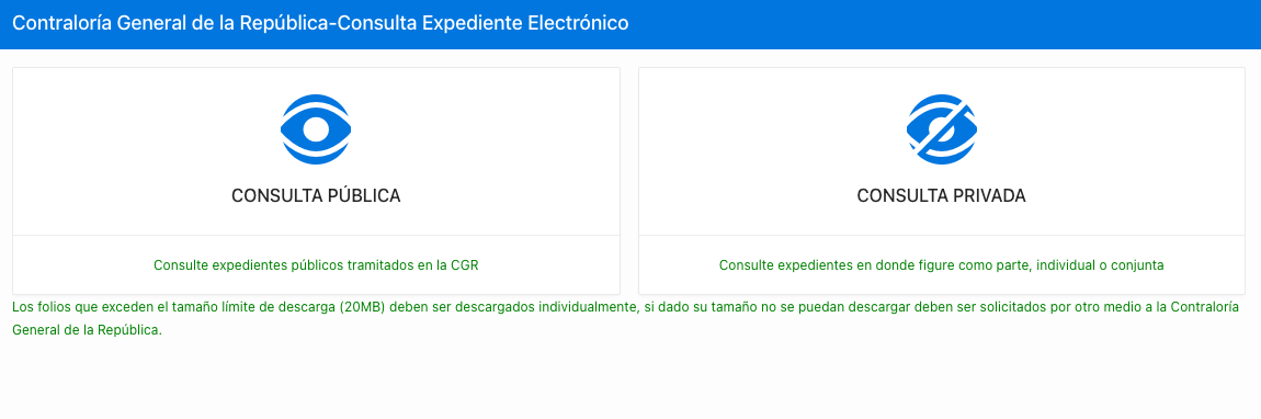 Imagen representativa y vínculo de ingreso a la consulta del expediente electrónico