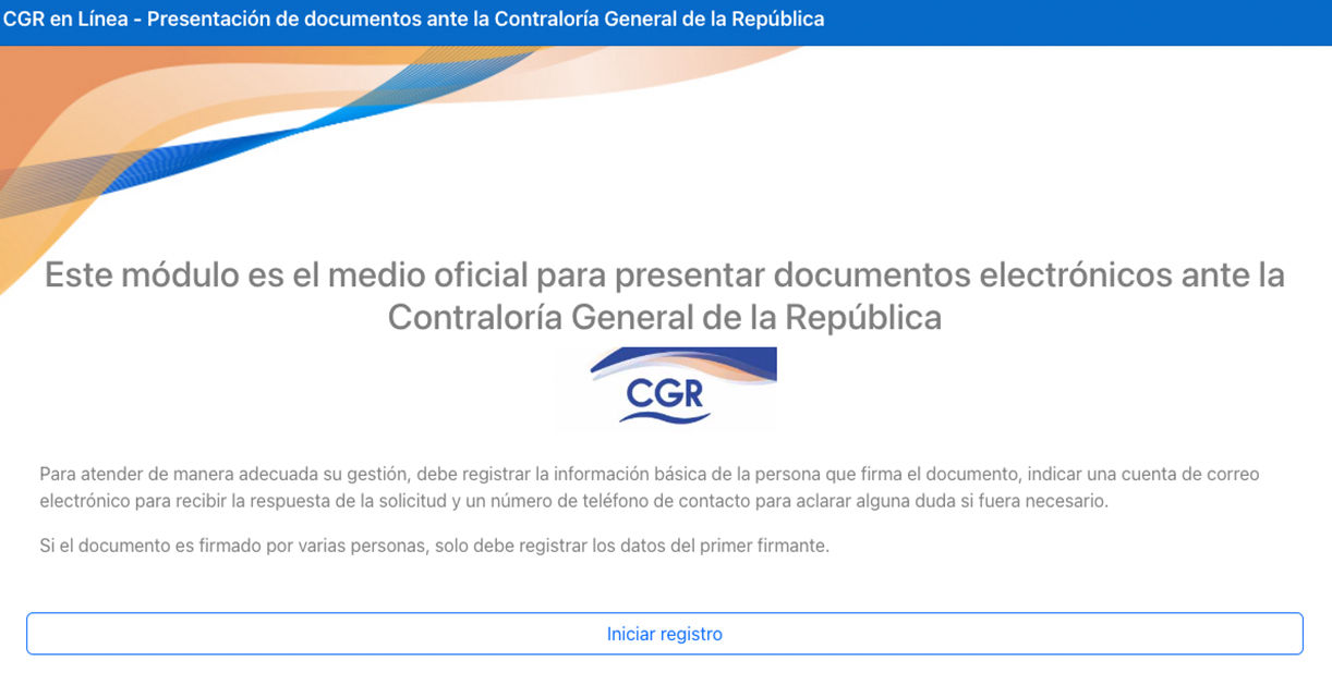 Ingreso al Sistema para la presentación de documentos en línea