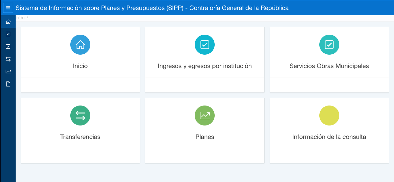 Ingresos, gastos y resultados del Sector Público (SIPP)